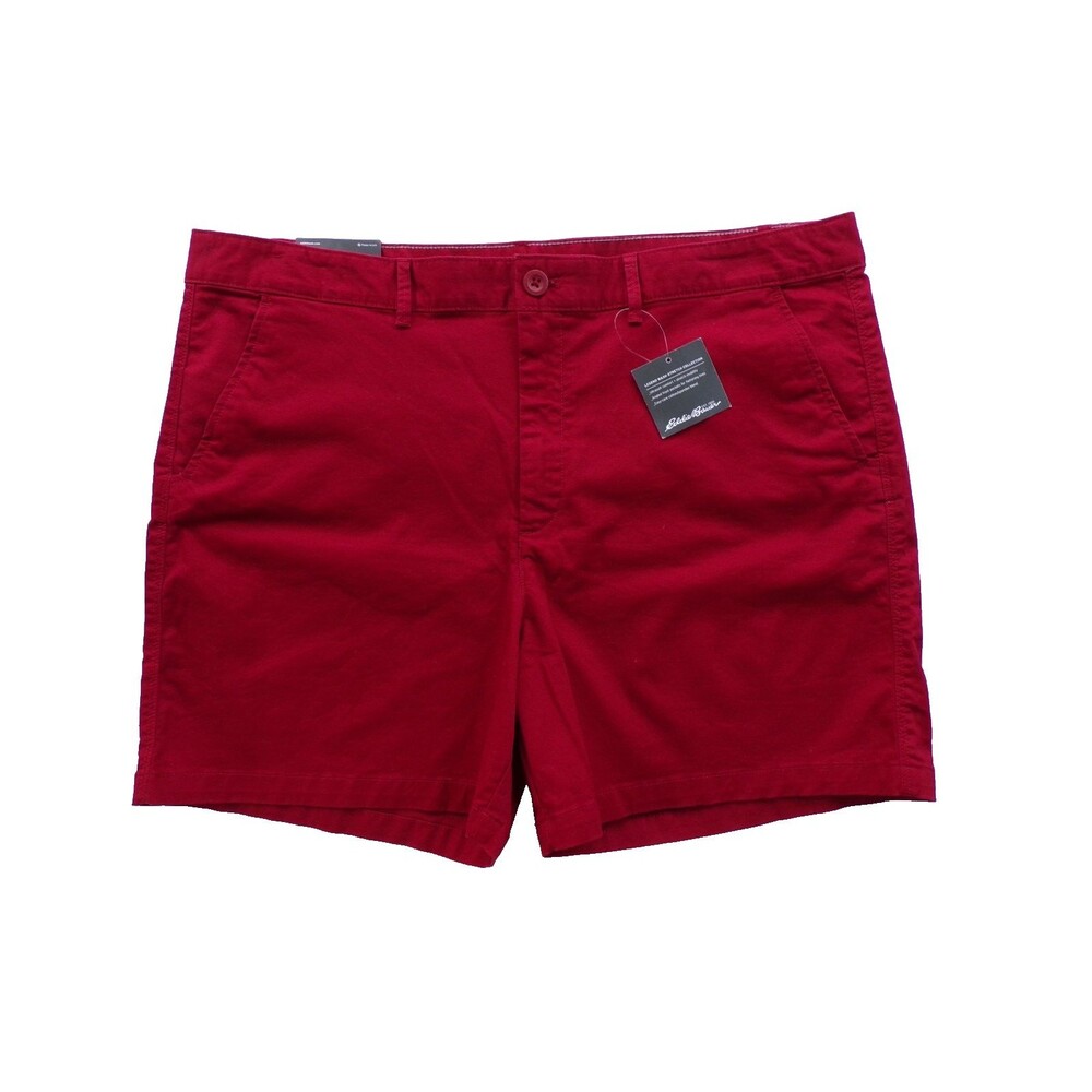 Eddie Bauer Legendwash Stretch Slightly Curvy Shorts in Royal Red 18T NWT!